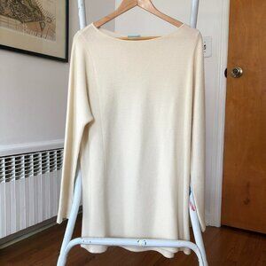 J McLaughlin ribbed knit boatneck tunic sweater